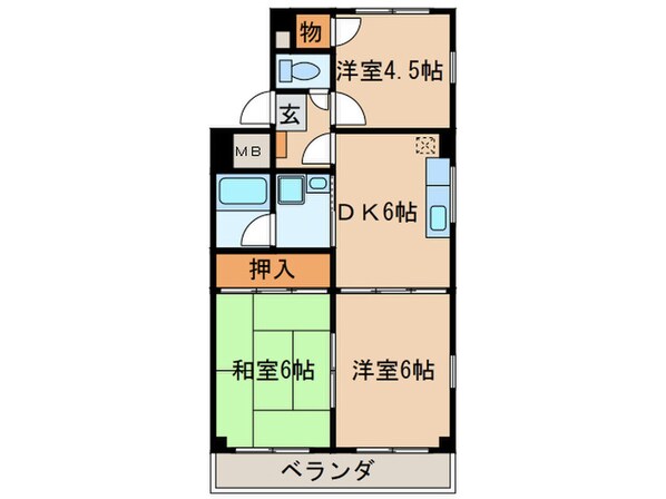 青山マンションの物件間取画像